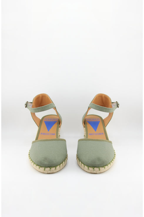 Verbenas Suede Espadrille Plain Wedge Sandals